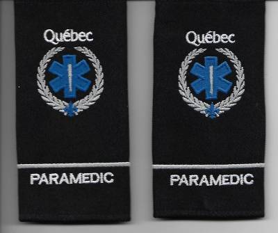 Set Épaulettes Paramédic Québec
